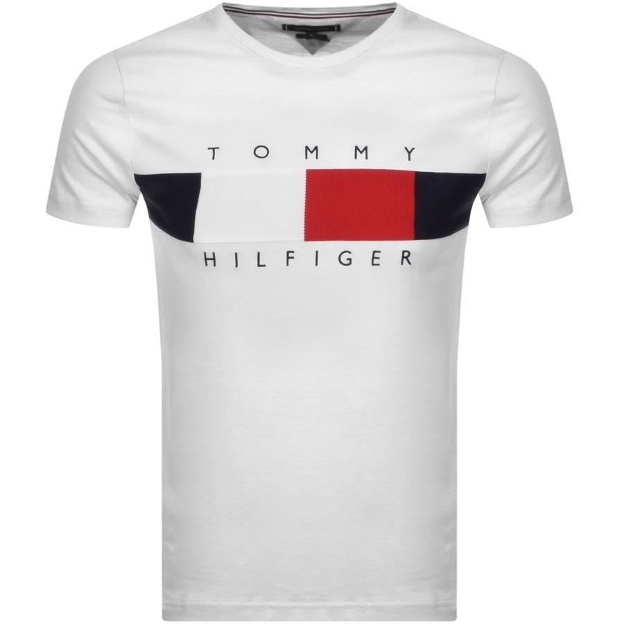 Alternative Image for ProductTommy Hilfiger Corp Texture Insert T Shirt White1